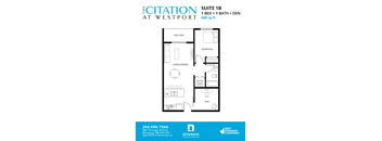 1 Bedroom, 1 Bathroom + Den