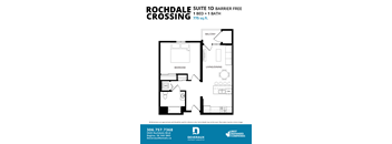 a floor plan of a 1d barber free