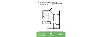 1 Bedroom, 1 Bathroom + Den