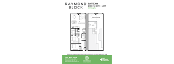 2 Bedroom Loft, 2 Bathroom + Loft