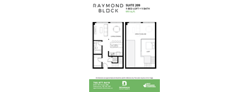 1 Bedroom Loft, 1 Bathroom