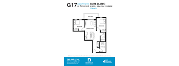 Suite 2A Floor Plan at G17 Apartments at Tamarack, Edmonton