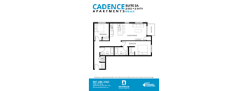 Suite 2A Floor Plan at Cadence at Griesbach, Edmonton