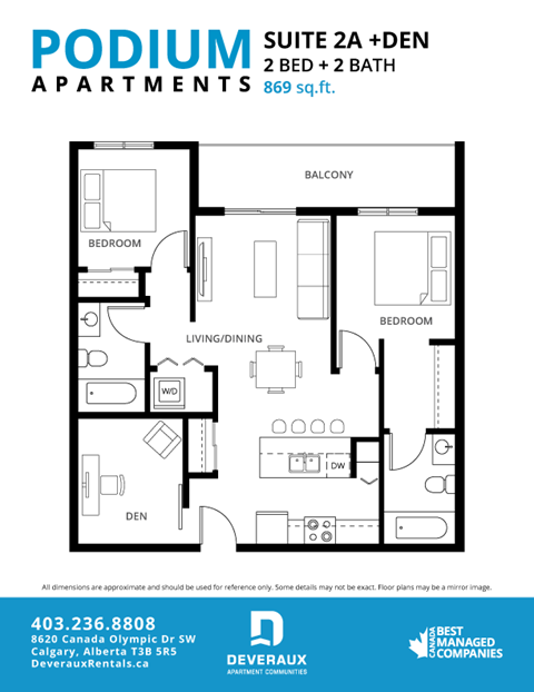 a floor plan of a 1 bedroom apartment