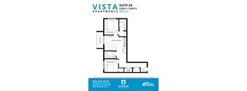 2a Floor Plan at Vista Apartments at Edgemont, Edmonton, T6M 1J4