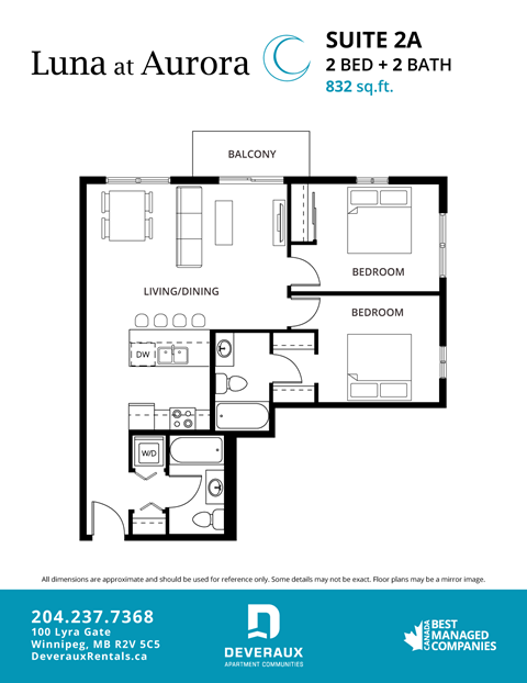 a floor plan of a bedroom apartment