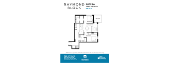2A Floor Plan at Raymond Block, Alberta, T6E 3R7