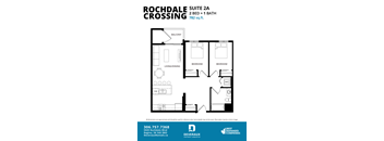 a floor plan of a room with a bathroom and a bedroom
