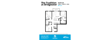 2 Bedroom, 2 Bathroom + Den