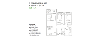 2 Bedroom, 1 Bathroom