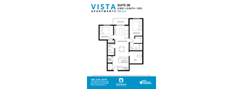 2b Floor Plan at Vista Apartments at Edgemont, Alberta