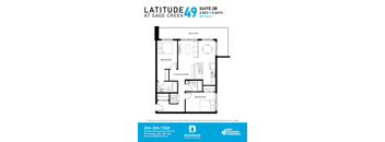 2 Bedroom, 2 Bathroom