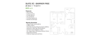 2 Bedroom - Barrier Free