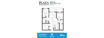 a floor plan of a bedroom apartment with a bathroom and a living room