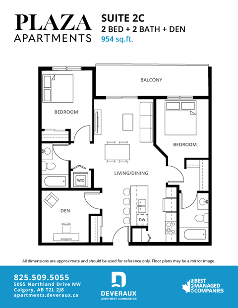 a floor plan of a bedroom apartment with a bathroom and a living room
