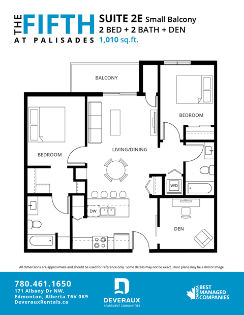 2e Floor Plan at The Fifth at Palisades, Edmonton, AB