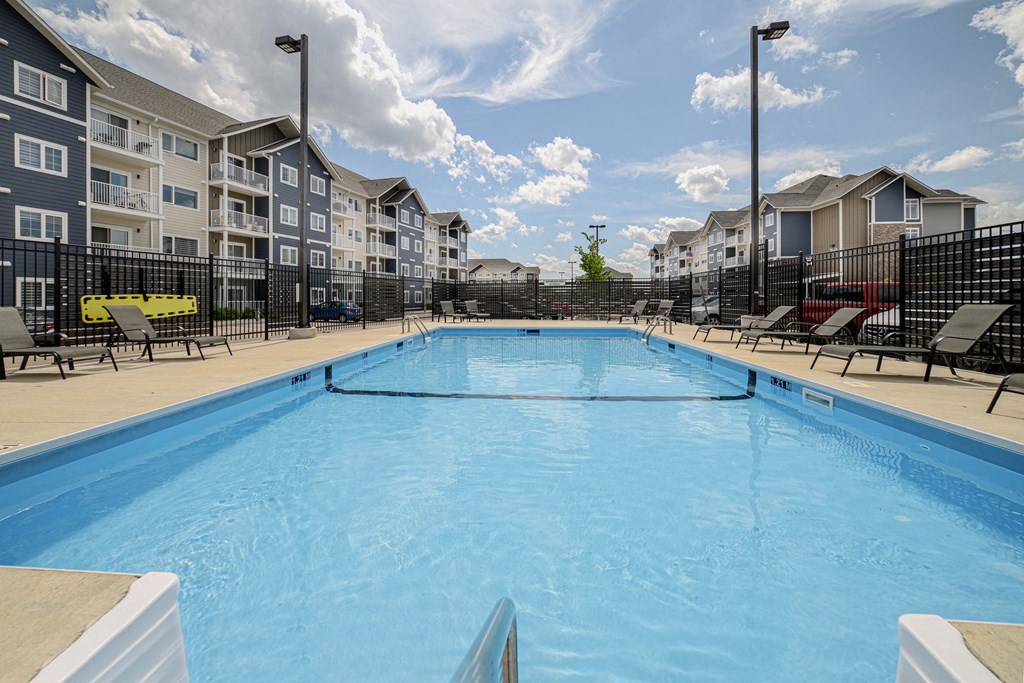 Exterior - wide shot of the swimming pool