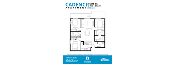 Suite 3A Floor Plan at Cadence at Griesbach, Edmonton