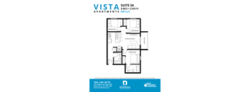 3a Floor Plan at Vista Apartments at Edgemont, Edmonton, AB