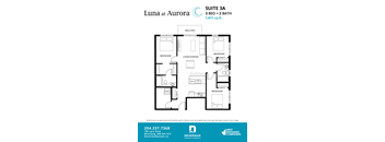a floor plan of a bedroom apartment