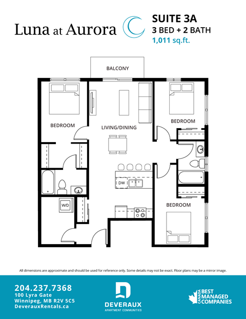 a floor plan of a bedroom apartment