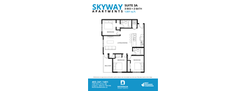 3a Floor Plan at Skyway Apartments, Calgary, AB T3B 5V6