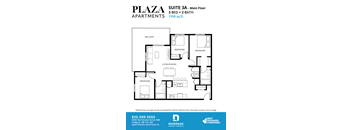 a floor plan of a 3 bedroom floor plan