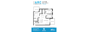 a floor plan of suite 3b at emerald hills