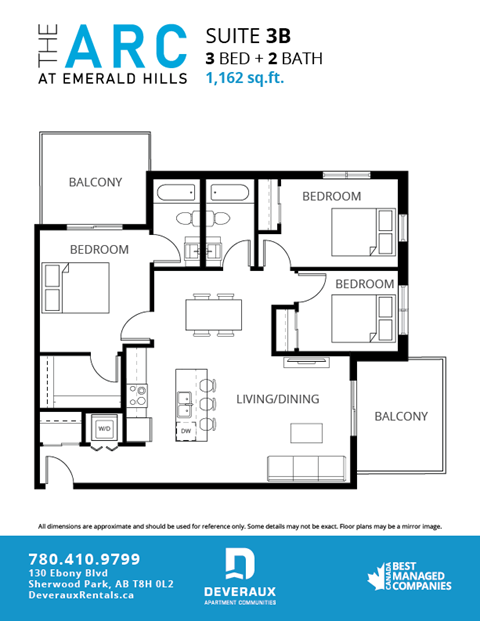 a floor plan of suite 3b at emerald hills