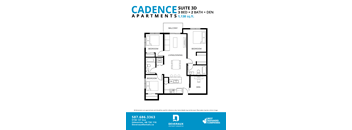 Suite 3D Floor Plan at Cadence at Griesbach, Edmonton, AB, T5E 1Y8