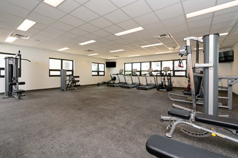 Interior - wide shot of fitness centre