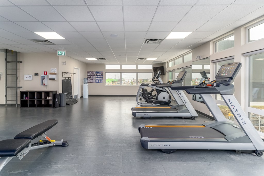 Interior - wide shot of fitness centre