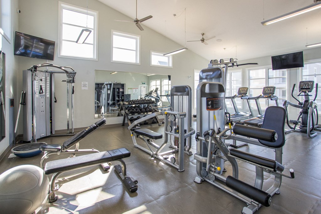 Interior - wide shot of fitness centre
