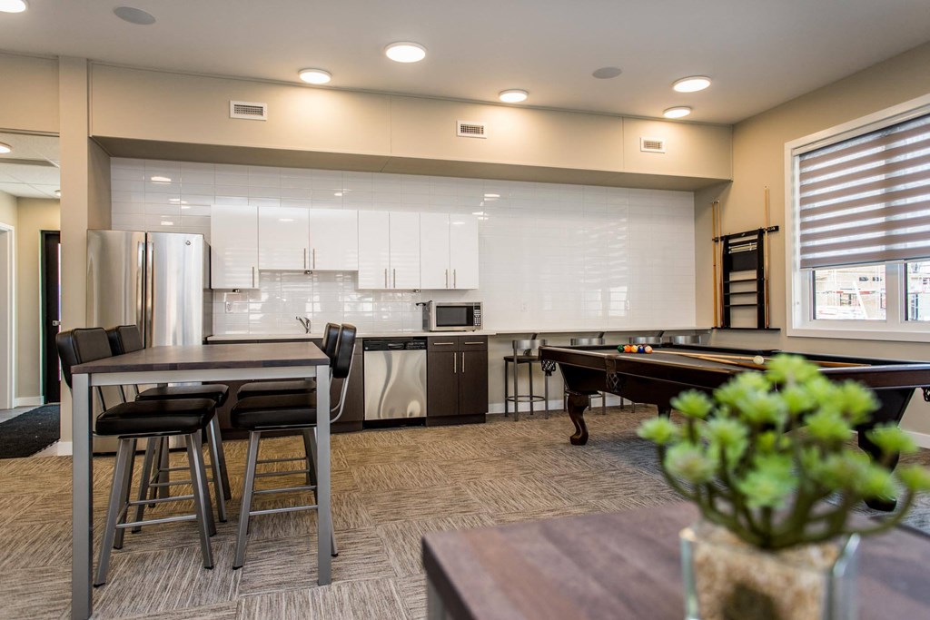 Interior - wide shot of clubhouse interior