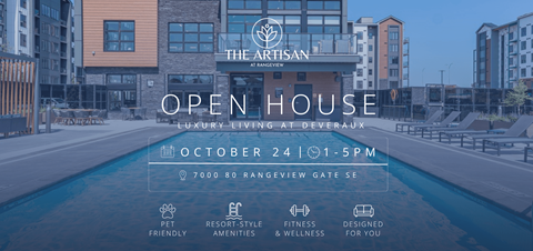 The Arthisan Open House is an event showcasing luxury living at Doveraux on October 24th from 1-5 PM.