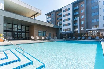 Crystal Clear Swimming Pool at Cadence at Griesbach, Edmonton