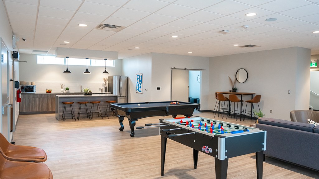 Interior - wide shot of clubhouse interior