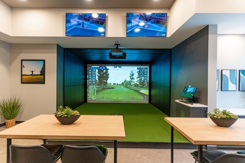 A Room With Golf Simulator at Cadence at Griesbach, Alberta, T5E 1Y8