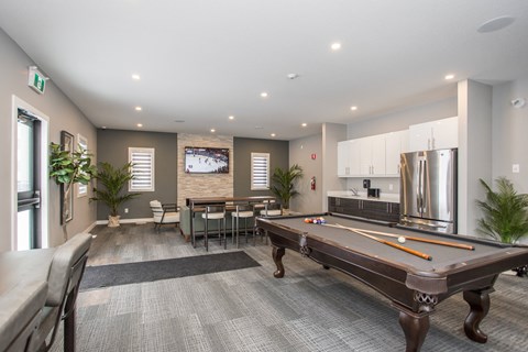 Interior - wide shot of clubhouse interior