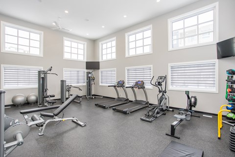 Interior - wide shot of fitness centre