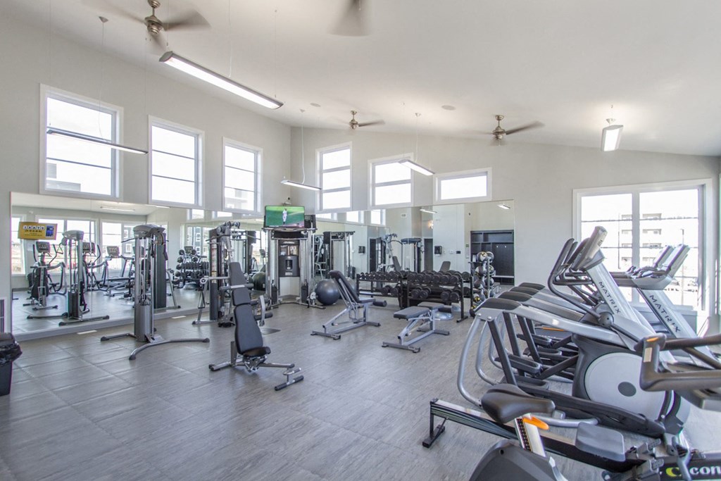 Interior - wide shot of fitness centre