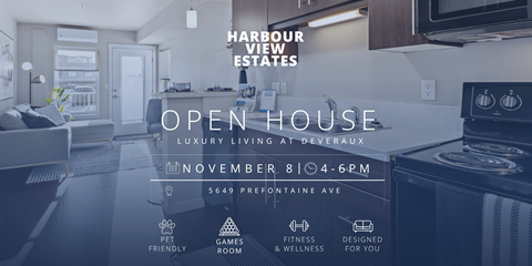 An open house is being held at 5649 Prefontaine Ave for Harbour View Estates.