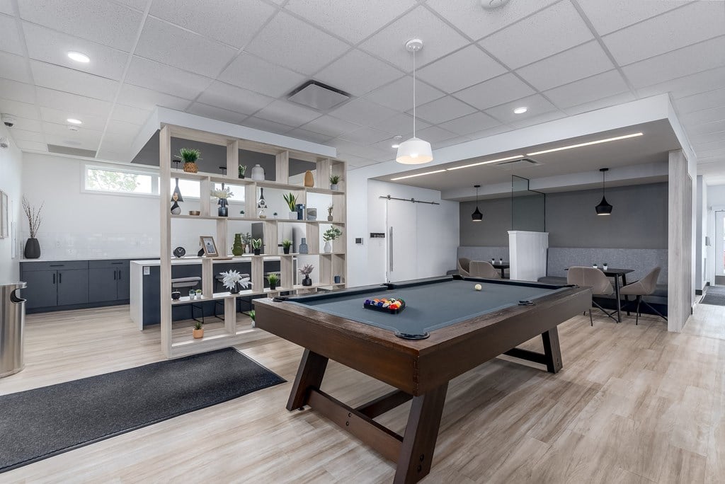 the preserve at ballantyne commons pool table in resident clubhouse