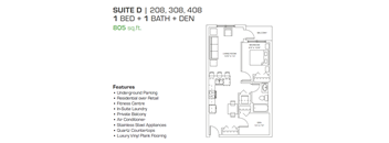 1 Bedroom, 1 Bathroom + Den