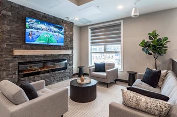 Classic Living Room at Skyway Apartments, Calgary, T3B 5V6