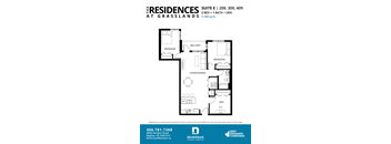 the residence at grasslands floor plan 2 bedroom