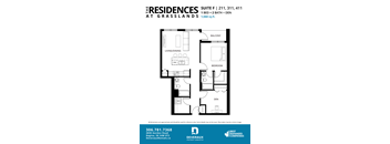 1 Bedroom, 2 Bathroom + Den