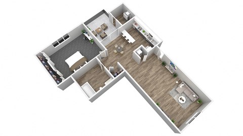 1 Bed 1 Bath  Floor Plan at Oaks at Oxon Hill, Maryland