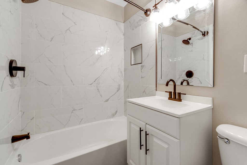 Bathroom with Bath Tub at Flats of Forestville, Forestville, Maryland 20747