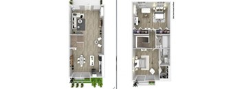 2 bedroom floor plan at Piper Village West, Florida
